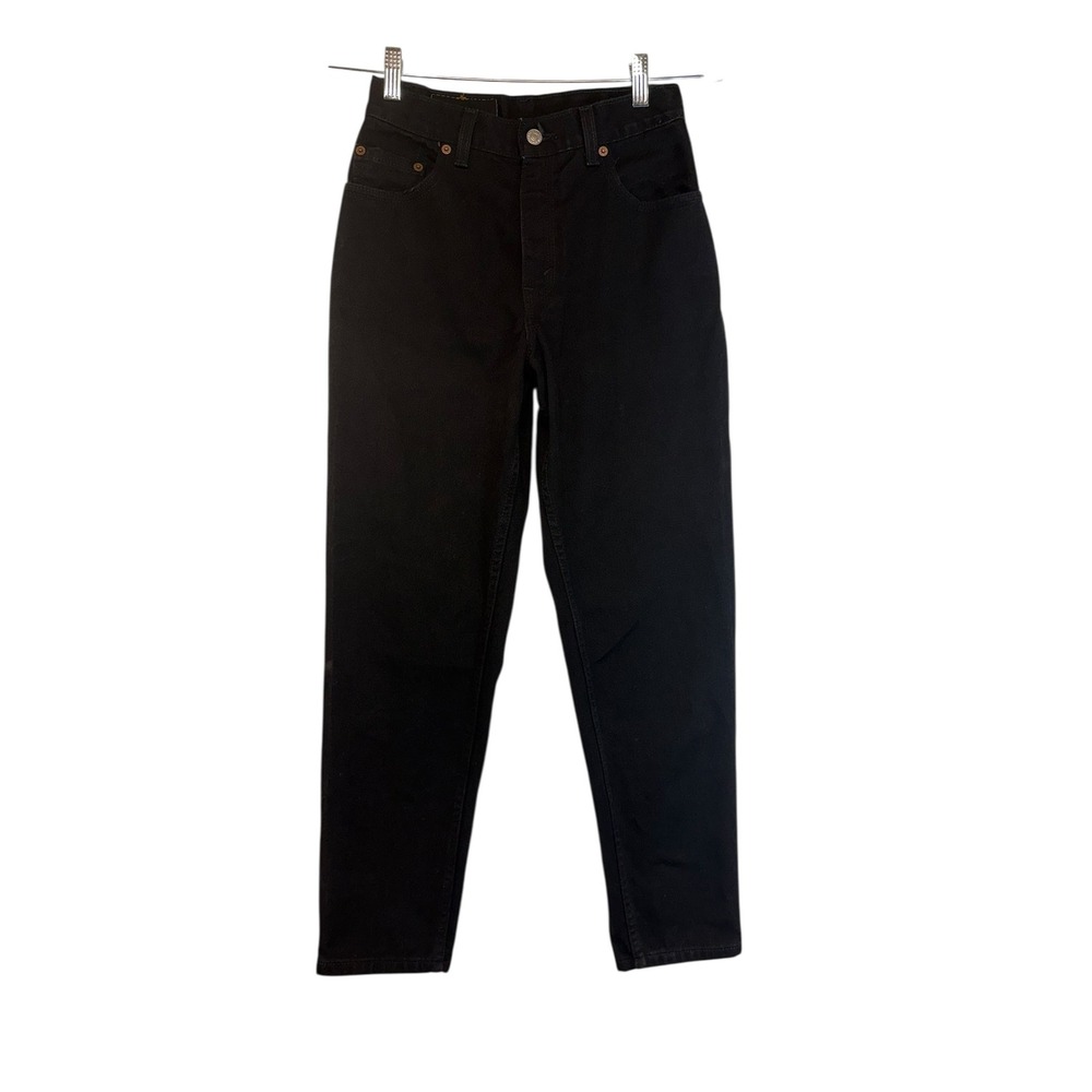 Levi's 550 Women's Black Relaxed Fit Tapered Leg Jeans Size‎ 4 Petite